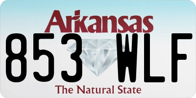 AR license plate 853WLF