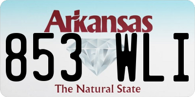 AR license plate 853WLI