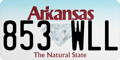 AR license plate 853WLL
