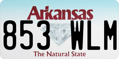 AR license plate 853WLM