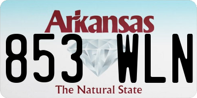 AR license plate 853WLN