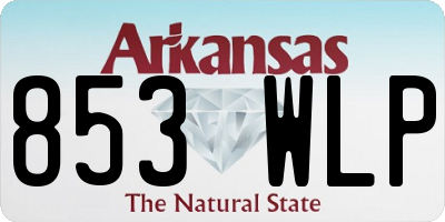 AR license plate 853WLP