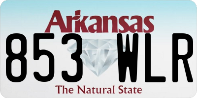 AR license plate 853WLR