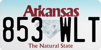 AR license plate 853WLT