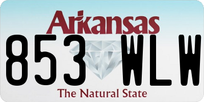 AR license plate 853WLW
