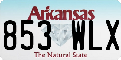 AR license plate 853WLX