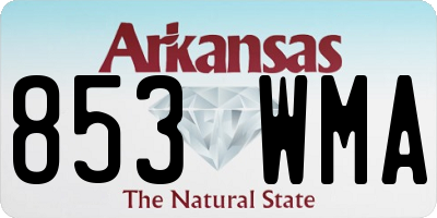 AR license plate 853WMA