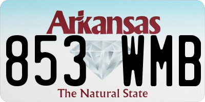 AR license plate 853WMB