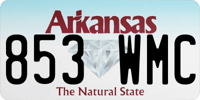 AR license plate 853WMC