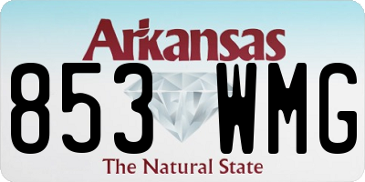 AR license plate 853WMG