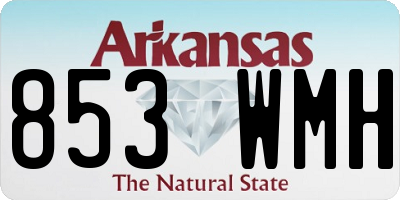 AR license plate 853WMH
