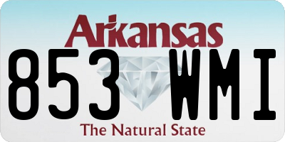 AR license plate 853WMI
