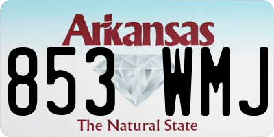 AR license plate 853WMJ