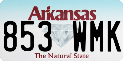 AR license plate 853WMK