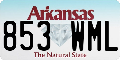 AR license plate 853WML