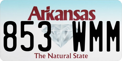 AR license plate 853WMM