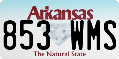 AR license plate 853WMS