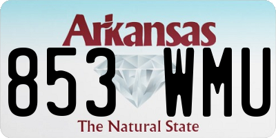 AR license plate 853WMU