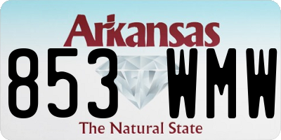 AR license plate 853WMW