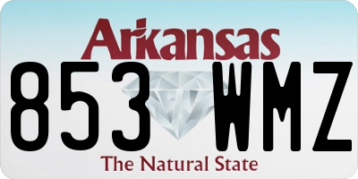 AR license plate 853WMZ
