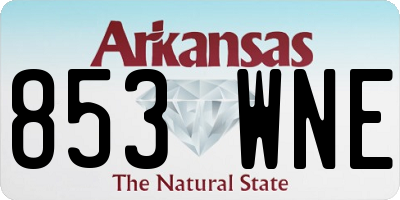 AR license plate 853WNE