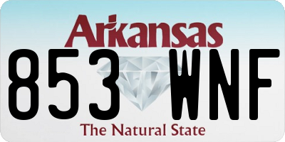 AR license plate 853WNF