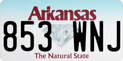 AR license plate 853WNJ