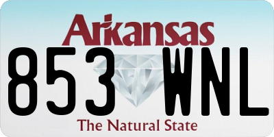 AR license plate 853WNL