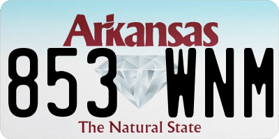 AR license plate 853WNM