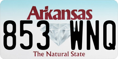 AR license plate 853WNQ
