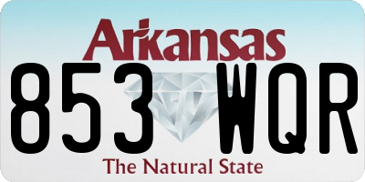 AR license plate 853WQR