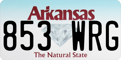 AR license plate 853WRG