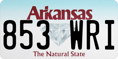AR license plate 853WRI