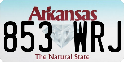 AR license plate 853WRJ