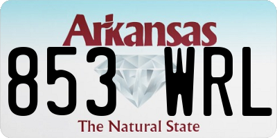 AR license plate 853WRL