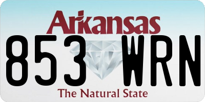 AR license plate 853WRN