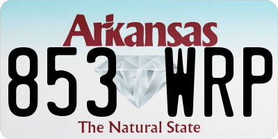 AR license plate 853WRP