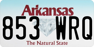 AR license plate 853WRQ