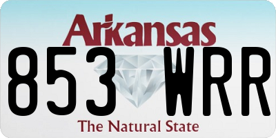AR license plate 853WRR