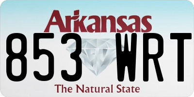 AR license plate 853WRT