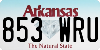 AR license plate 853WRU