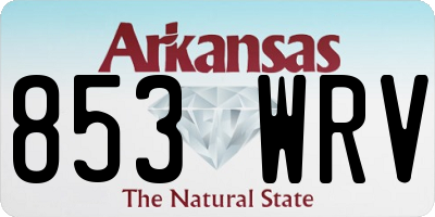 AR license plate 853WRV