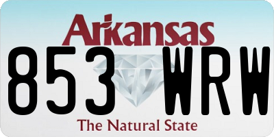 AR license plate 853WRW