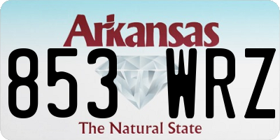 AR license plate 853WRZ