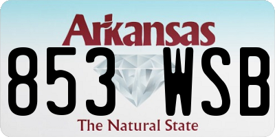AR license plate 853WSB