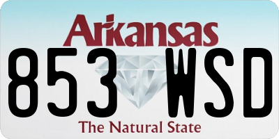 AR license plate 853WSD