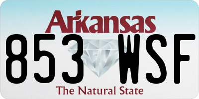 AR license plate 853WSF