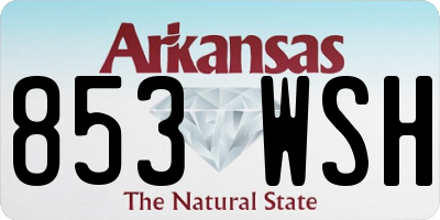 AR license plate 853WSH