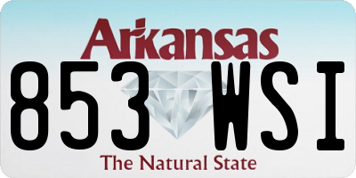 AR license plate 853WSI