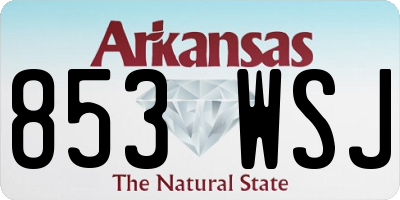 AR license plate 853WSJ